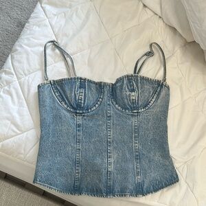 Weworewhat denim corset